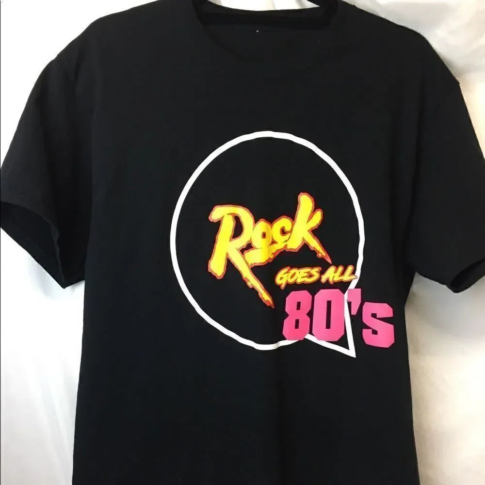 Rock Goes All 80’s T-Shirt, Men’s Rock T XL